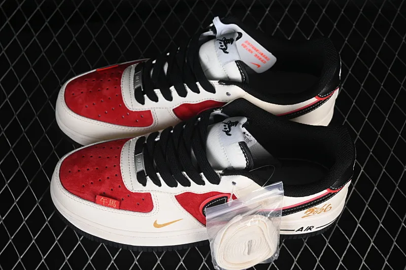 All Categories Nk Air Force 1 Air Force Series Nk Air Force 1 Low Air Force Low Nike Air Force 1'07 Low Year of the Horse Limited Beige Black Red Golden Horse Air Force 1 Low-top Casual Shoes HT5088-616